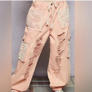 POL Peach Jogger Pants